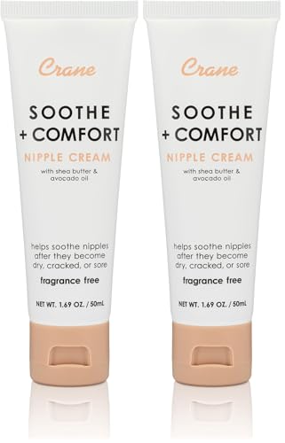 Image of Crane Baby Nipple Balm, Soothe and Comfort for Dry, Cracked, and Sore Nipples, 1.69 oz (Pack of 2)