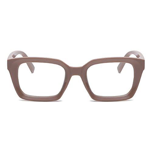 Image of JOVAKIT Non Prescription Glasses for Women Men Fashion Square Frame Eyeglasses