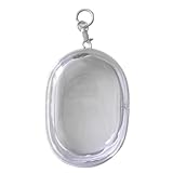 Clear PVC Mini Storage Bag Pendant Charm for Keys or Bags – 10.5 x 3.6 x 6.5 cm Transparent Organizer Accessory with Lightweight Design Black