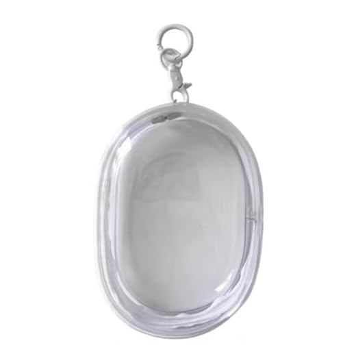 Clear PVC Mini Storage Bag Pendant Charm for Keys or Bags – 10.5 x 3.6 x 6.5 cm Transparent Organizer Accessory with Lightweight Design Black