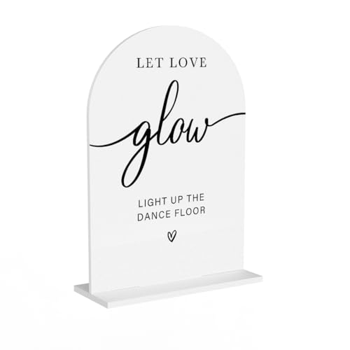 Acrylic Wedding Sign Let Love Glow Sign for Wedding Wedding Signs for...