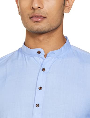 Image of Luxrio Kurta for Men Cotton Blend Short Solid Slim Fit