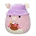 Squishmallows Original 16in Peter The Pig with Tropical Drink and Bucket Hat – Official Jazwares Plush (Large)