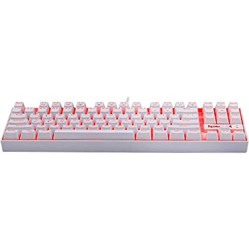 Redragon TECLADO MECANICO REDRAGON KUMARA K552W-2 SINGLE COLOR BRANCO/MARROM, UNICO