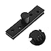 NUOBESTY 2pcs Stainless Metal 360° Rotating Hidden Pivot Door Hinges Heavy Duty Concealed Pivot Door Mechanism Matte Black Small Shaft Hinges for Industrial Use