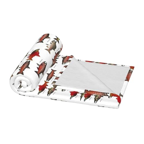 Couverture saumon chaude douce grande couverture lit canapé camping - 4