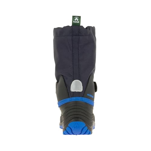 Kamik Waterbug 5 wasserdichte verstellbare Winter-Schneestiefel, marineblau/blau, 10 Toddler