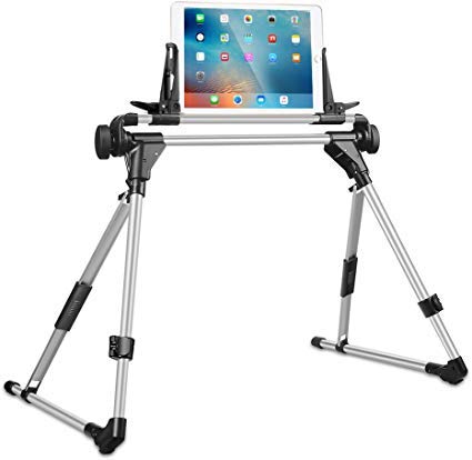StillCool Soporte para Tableta en Cama, Bandeja para Tablet Cama Ajustable para iPad 2020 Pro Galaxy Tab Huawei Mediapad XiaoMi Surface Pro Bq Aquaris y Móvil de 1.2 a 9.84 in - Negro
