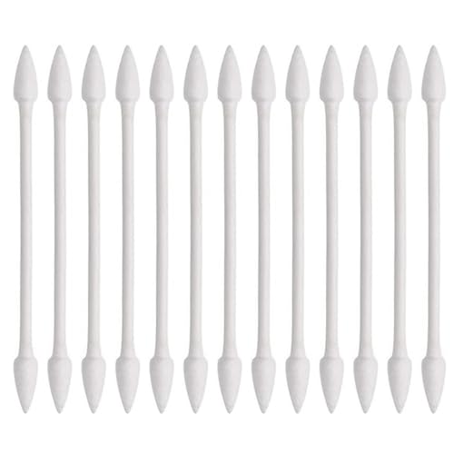 800 Pieces Cotton Buds, Double Pointed Ear Buds, Cotton Swabs pointed tip with Paper Sticks, 4 Packs, 200 Pieces 1 Pack (Double Pointed Shape)