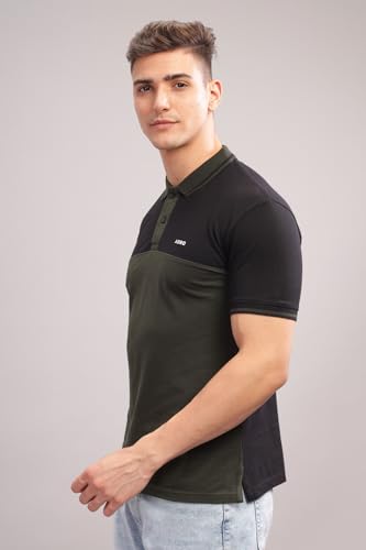 Image of ADRO Men's 100% Cotton Regular Fit Polo T-Shirt