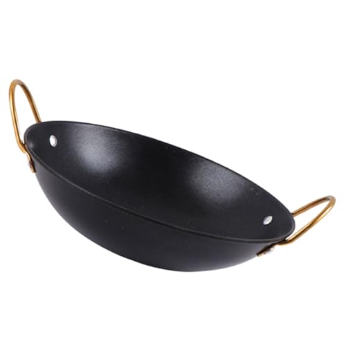 HOLIDYOYO sartenes antiadherentes sartén antiadherente ollas antiadherentes frigideira antiadherente cocinar manejar largo olla de cocina de metal olla cocina Acero inoxidable Black