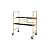 Metaltech Mini Folding Steel Scaffold - 500Lb. Capacity, 39in.W x 21 1/2in.D x 46in.H, Model# I-IMCN