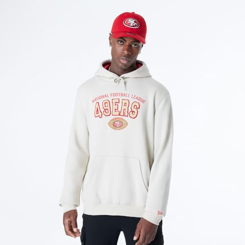 Sudadera San Francisco 49ers NFL unisex con capucha deportiva de abrigo color oficial rojo