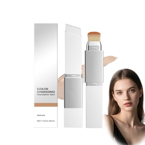 Palillo hidratante ligero para base de maquillaje, limpiador de brochas de maquillaje, base de maquillaje para pieles maduras, multiuso y barras de maquillaje de contorno (natural)