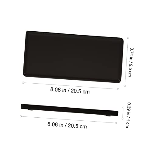 Bandeja japonesa rectangular de cerámica negra miniatura 3