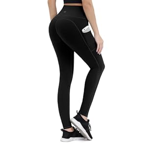 ALONG FIT Anti-Nail Leggings for Women, Non-See-Through Yoga Pants with Phone Pockets, Tummy Control Full-Length/Capri Tights