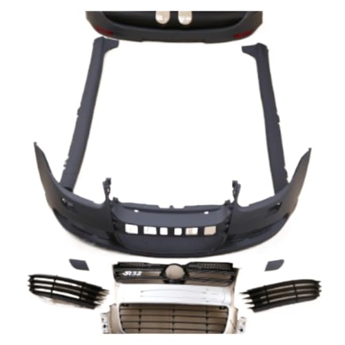 Fog lamp frame Fit For VW GOLF5/ Gao 5 R32/GTI surround kit front bumper rear bumper side skirt middle net fog lamp frame Light(M net pearl nickel)