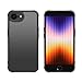EUMADOVE for iPhone 16E Case Translucent Matte Phone Cover, [10 FT Military Grade Drop Protection] Slim Durable Shockproof Protective Bumper (Black, iPhone 16E)