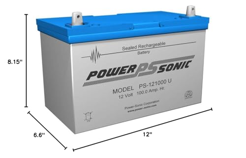PS-121000U 12 Volt, 100 AH Rechargeable Lead Acid Battery