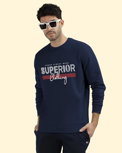Image of AUSK- Men's Fleece Oversized Printed Sweatshirt
