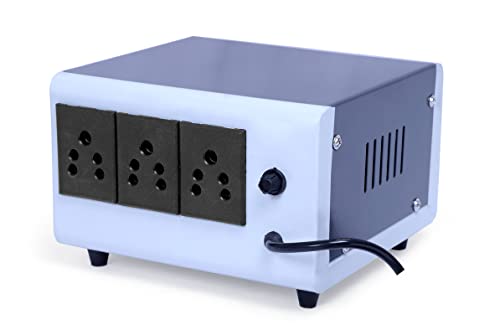 Image of AXVOLT Grid 600 VA Computer Voltage Stabilizer With Three Output Socket And Digital Display And High Low Voltage Cutoff, Grey