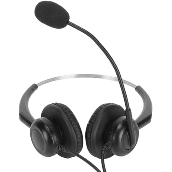 Проводная бизнес-гарнитура Clear Call Binaural Headset с шумоподавлением и микрофоном для офисной телефонии ABS черный USB-интерфейс