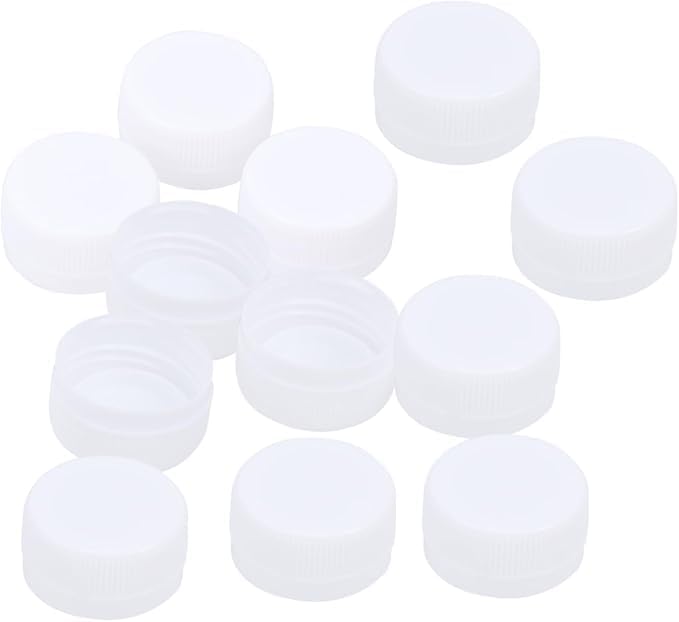 Plastic Bottle Caps, White Container Lids, 100 Pieces, 3x3x1.7cm, for DIY Craft and Children's Intelligence Development