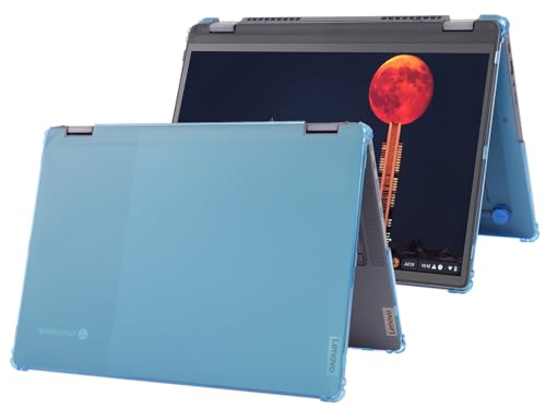 Coque Lenovo Flex 5 14IAU7 mCover robuste anti-rayures avec pieds pliables Aqua