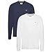 Produktbild Tommy Jeans Herren 2er Pack Langarmshirt Reg Ls Baumwolle, Mehrfarbig (Twilight Navy / White), M