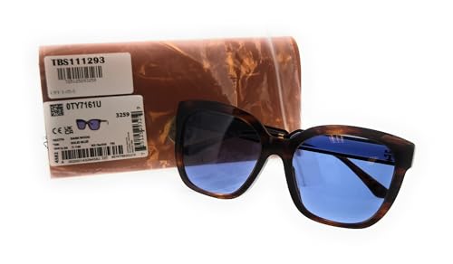 Tory Burch TY7161U Women's Sunglasses Dark Wood/Solid Blue 564