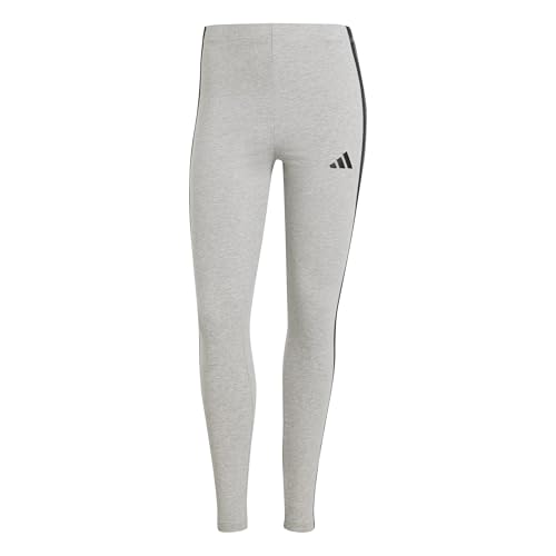 Adidas Mujer Essentials 3-Stripes Cotton Leggings, Medium Grey