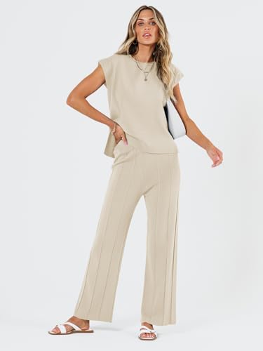 LILLUSORY 2 Piece Sets for Women Summer Vacation 2025 Lounge Outfits Matching Two Pcs Spring Knit Tracksuits Sweat Suits2