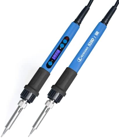 Soldering Station, LED Digital Soldering Iron Station for Soldering, 926 Solder Station with 60W solder iron, 5 Iron Tips, Solder Wire, Rosin Flux, ℃/℉ Conversion, 10-Min Auto Sleep
