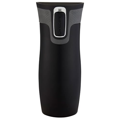 Image of SAXAT Double Wall Stainless Steel Vacuum Insulated Travel Tea Coffee Mug Insulated Cup for Hot & Cold Drinks Car Thermos Mugs Coffee Tea Thermal Bottle Tumbler Vacuum Flasks Thermos (450ML | Black)