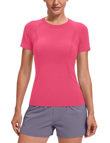 Image of MathCat Seamless Short Sleeve Workout Tops for Women