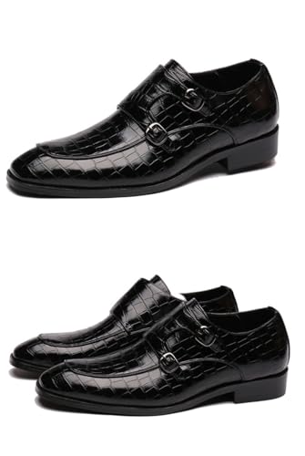 Men's Dress Shoes Oxfords are Worn with Classic Modern Dress Leather Shoes and Casual Loafers (Black,10)2