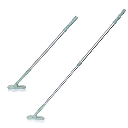 Asunflower Long Reach Cleaning Brush 38.3" Extendable Scrubbing Brush Swivelled Tub & Tile