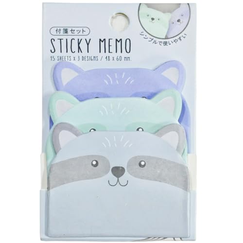 かわいい 付箋 強粘着 可愛い 付箋紙 ノートメモ用紙 動物型 学生 ホーム オフィス ギフトタブ 文房具 粘着メモ45枚 (ナマケモノ)