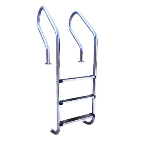 Escalera para piscina de acero inoxidable 3 peldaños miniatura 1