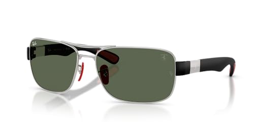 Ray-Ban RB3763M Sunglasses, Silver/Dark Green, 64 mm - image 2