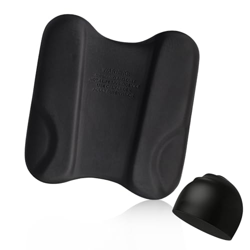 Pull Kick Schwimmbrett Kinder & Erwachsene 2 in 1 Schwimmtrainingshilfe für Kinder zur Optimierung der Technik Wasserlage beim Schwimmtraining inklusive Schwarzer Badekappe