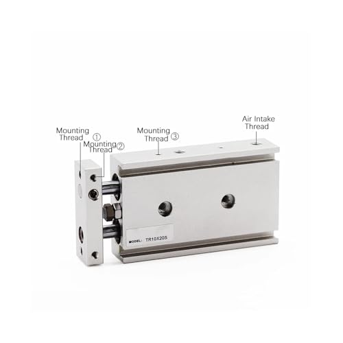 Vérin pneumatique TR mini cylindre guidé à double tige avec aimant