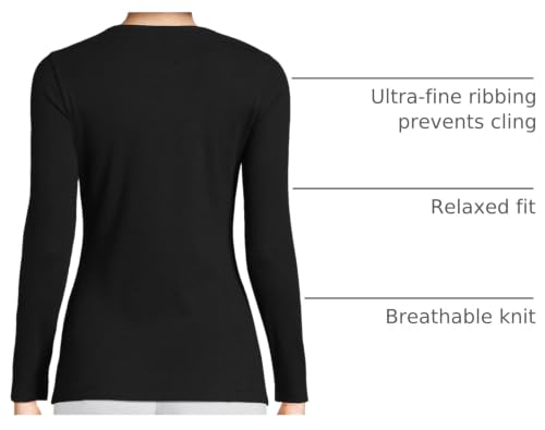 Image of Lands' End Women's Cotton Rib Knit T-Shirt