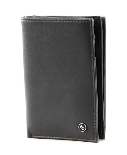 Porte-monnaie Mandarina Duck Cuir Downtown Bifold Wallet gris foncé Iron Gate