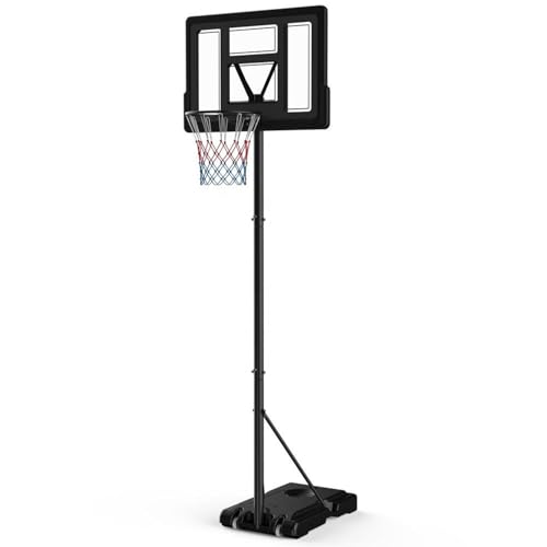 Taylor & Brown 10ft Basketball Hoop Outdoor Basketball Hoop and Stand 1.35m-3.05m Portable Adjustable Height Net Set System on Wheels Sturdy Backboard for Game Park Garden Indoor