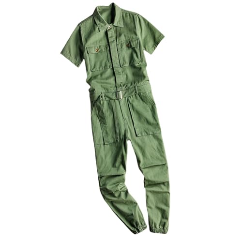 Mono deportivo holgado de algodón para hombre con diseño casual de una pieza