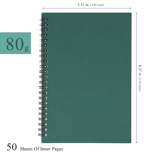 Cahier de notes A5 ligné à spirale : évitez les pages arrachées grâce à la couverture kraft - 2