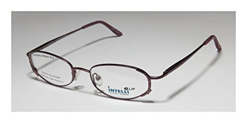 Elite Eyewear 717 For Ladies/Women Designer Full-Rim Shape Sunglass Lens Clip-Ons Strass Spring Hinges Eyeglasses/Eyeglass Frame (49-17-135, Plum) #TOP1