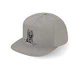 Prodotto nell'Unione Europea Lauthings Cane Corso Cane Razza Fullcap Art Flat Bill Snapback Cap Cap, Grigio, Etichettalia unica