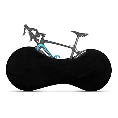 Dumcuw Cubierta para rueda de bicicleta, antipolvo, elástica, lavable, mantiene los suelos y las paredes, sin suciedad, el paquete de fundas para neumáticos se adapta a la mayoría de las bicicletas.